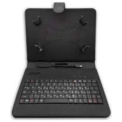 Universal Tablet Book Case 8''-9'' with Keyboard Black