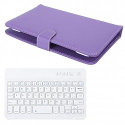 Universal Tablet Book Case 9''- 10'' with Keyboard Purple
