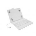 Universal Tablet Book Case 7'' with Keyboard White