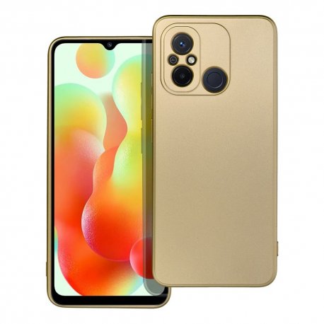 Xiaomi Redmi 12C Luxury Electroplated Shockproof Clear Case Transparent Back Cover Gold