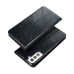 IPhone 12 Mini Shining Glitter Book Case Magnet Black