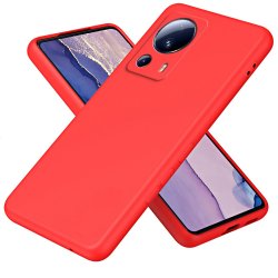 Xiaomi 13 Lite Silicone Case Full Camera Protection Red