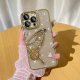 IPhone 11 SemiHard Case Butterfly Liquid Glitter Gold
