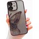 IPhone 11 SemiHard Case Butterfly Liquid Glitter Black