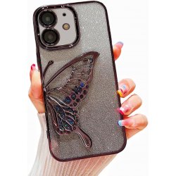 IPhone 11 SemiHard Case Butterfly Liquid Glitter Black