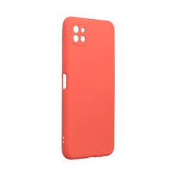 Samsung Galaxy A22 4G A225 Silky And Soft Touch Silicone Cover Full Camera Protection Coral