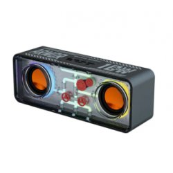 WinJoin A39 Bluetooth Speaker Double Horn Subwoofer With Colorful Light Black