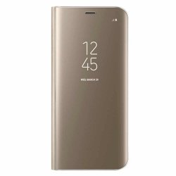 Samsung Galaxy J5 2017 J530 Book Case Clear View Gold