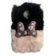 Samsung Galaxy J5 2017 J530 Back Case Faux Fur Hair Soft Warm Pink Black