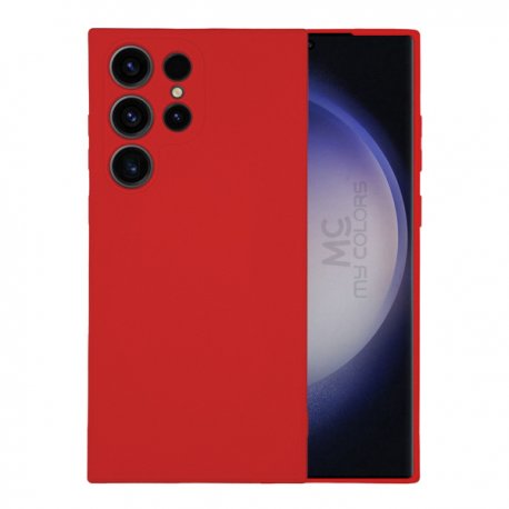 Samsung Galaxy S24 Ultra S928 Silicone Case Full Camera Protection Red