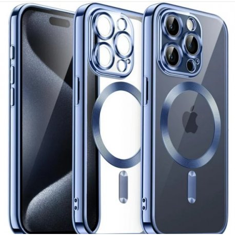 IPhone 15 Pro Max Luxury MagSafe Case Blue