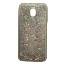 Samsung Galaxy J3 2017 J330 Liquid Glitter Back Case Star Silver