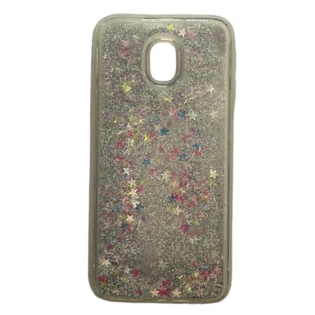Samsung Galaxy J3 2017 J330 Liquid Glitter Back Case Star Silver