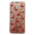 Samsung Galaxy J3 2017 J330 Liquid Glitter Back Case Star Flamingo Pink