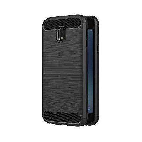 Samsung Galaxy J3 2016 J320 Case Carbon Fiber Design TPU Flexible Soft Black