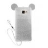Samsung Galaxy J3 2016 J320 Silicone Case Mickey Mouse Ears Glitter Silver