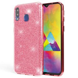 Samsung Galaxy M20 Glitter Back Case Pink