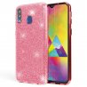Samsung Galaxy M20 Glitter Back Case Pink