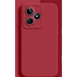 Realme C51/C53 Silky And Soft Touch Finish Silicone Case Full Camera Protection Burgundy