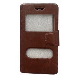Universal Mobile Case Book S- View 5.3"-5.8" Brown