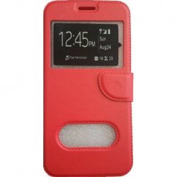 Universal Mobile Case Book S- View 5.3"-5.8" Red