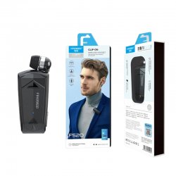 Fineblue F520 Clip on Retractable Bluetooth Headphone Black