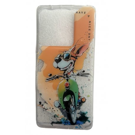 Xiaomi Redmi Note 13 Electroplated Case Dog Motocycle