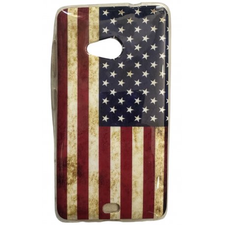 Nokia Lumia 535 N535 Electroplated Case American Flag