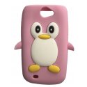 Samsung Galaxy W I8150 Silicone Case Pinguin Pink