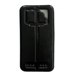 Universal Mobile 2.8''-3.3'' Leather Skin Case Black