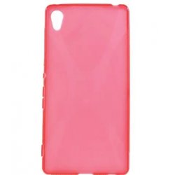 Sony Z3 Silicone Case Transperant Hot Pink