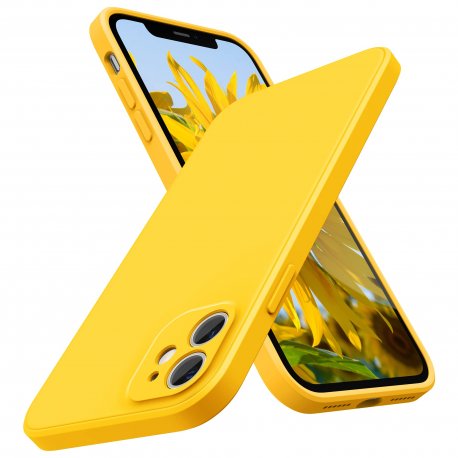 IPhone 11 Silky And Soft Touch Silicone Cover Full Camera Protection Yellow
