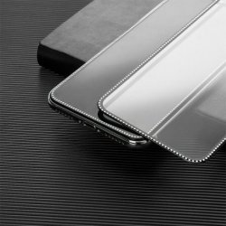 IPhone 12 Pro Max Tempered Glass 9H Full Screen Diamond Strass Black