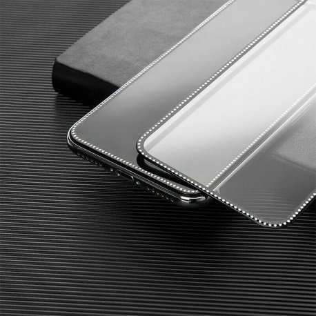 IPhone 12 Pro Max Tempered Glass 9H Full Screen Diamond Strass Black