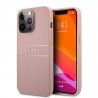 IPhone 13 Pro Max Guess Saffiano Hard Case Leatherette Protection Case Pink