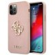 IPhone 13 Pro Guess Saffiano 4G Big Metal Hard Case Leatherette Protection Case Pink
