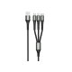 Jellico B11 3 in 1 Cable 3.1A 1.2M Black