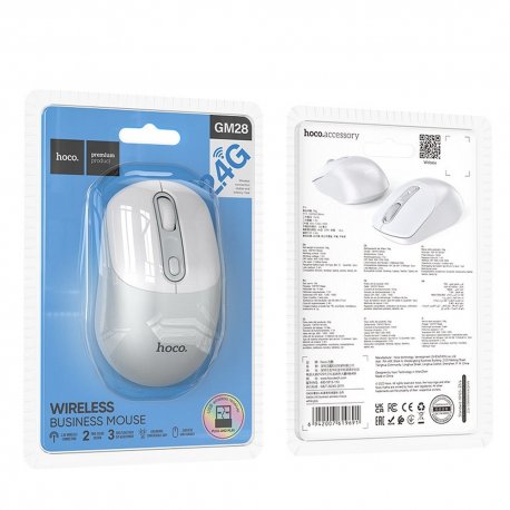 Hoco GM28 Wireless Mouse 2.4G White/Grey