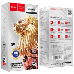 IPhone 15 Pro Hoco G9 HD Full Face Tempered Glass 25 pcs Pack