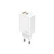 Jellico EU13 Fast Charger PD 30W Type-C + USB 3.0 and Cable Type C - Lightning White
