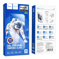 IPhone 15 Pro Max Hoco G14 Tempered Glass HD 5D Guardian Shield Set 10in1 Black