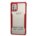 Samsung Galaxy A71 A715 Hybrid Case Transperant Red Border