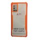Samsung Galaxy A71 A715 Hybrid Case Transperant Orange Border