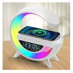 Wololo AS-50195 LED Wireless Charging Speaker Clock Lamp