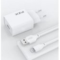 PZX Smart Charger Combo 2.1A Output Type C White