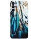 Samsung Galaxy A55 5G A556 Gold Glam Case Feathers