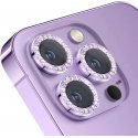IPhone 14 Pro/14 Pro Max Ring Camera Protective Tempered Glass Strass Purple