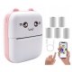 MBaccss PR1 Mini Pocket Printer With 5 pcs. Of Thermal Paper Pink
