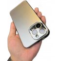 IPhone 12 Pro Max Electroplated Matte Acrylic Tempered Glass Case Grey