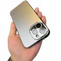 IPhone 14 Electroplated Matte Acrylic Tempered Glass Case Grey
